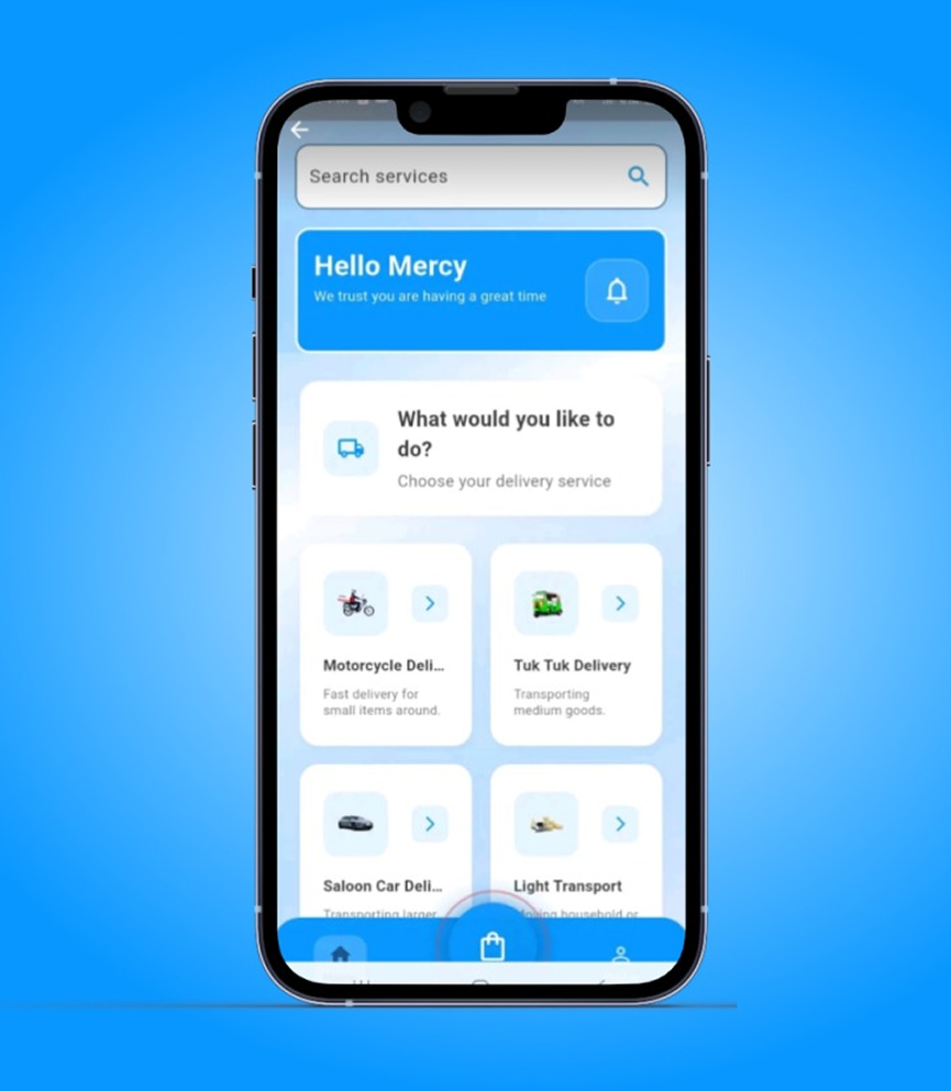 mobile closeup of the nduky app