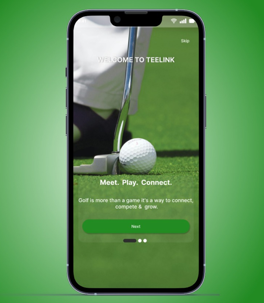 mobile closeup of the teelink application