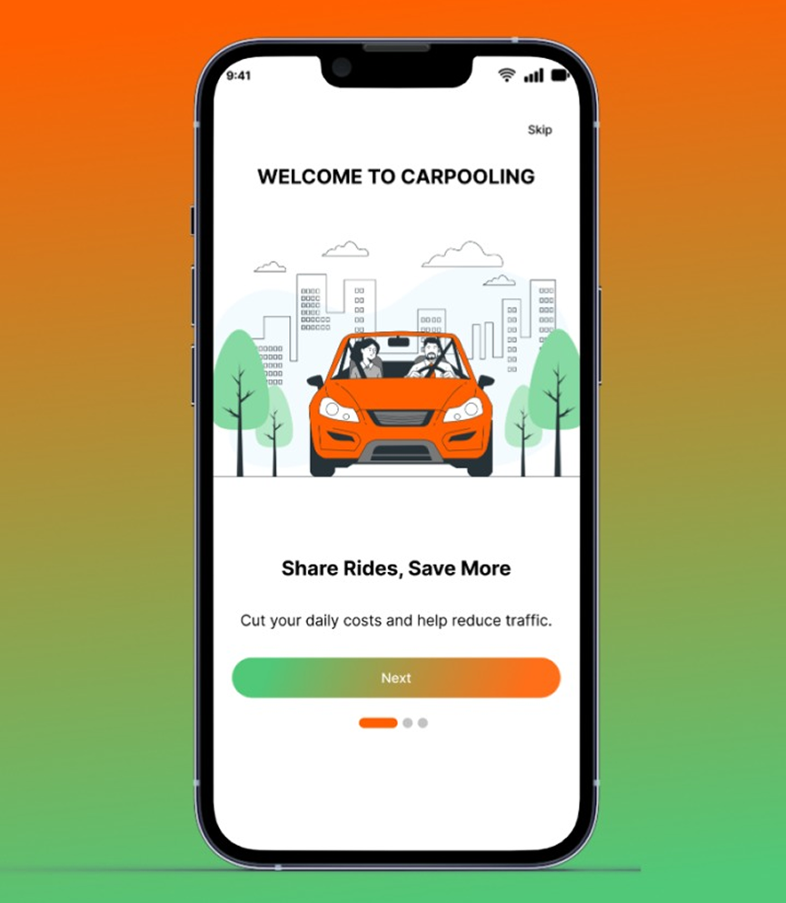 Image of the carpool application