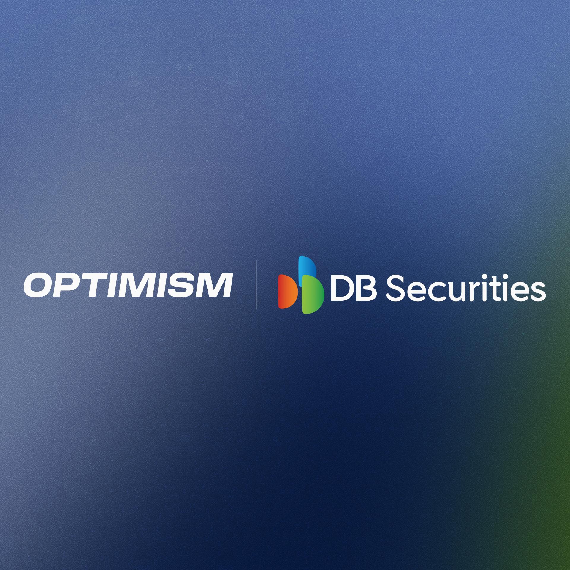 Optimism and DB Securities logos