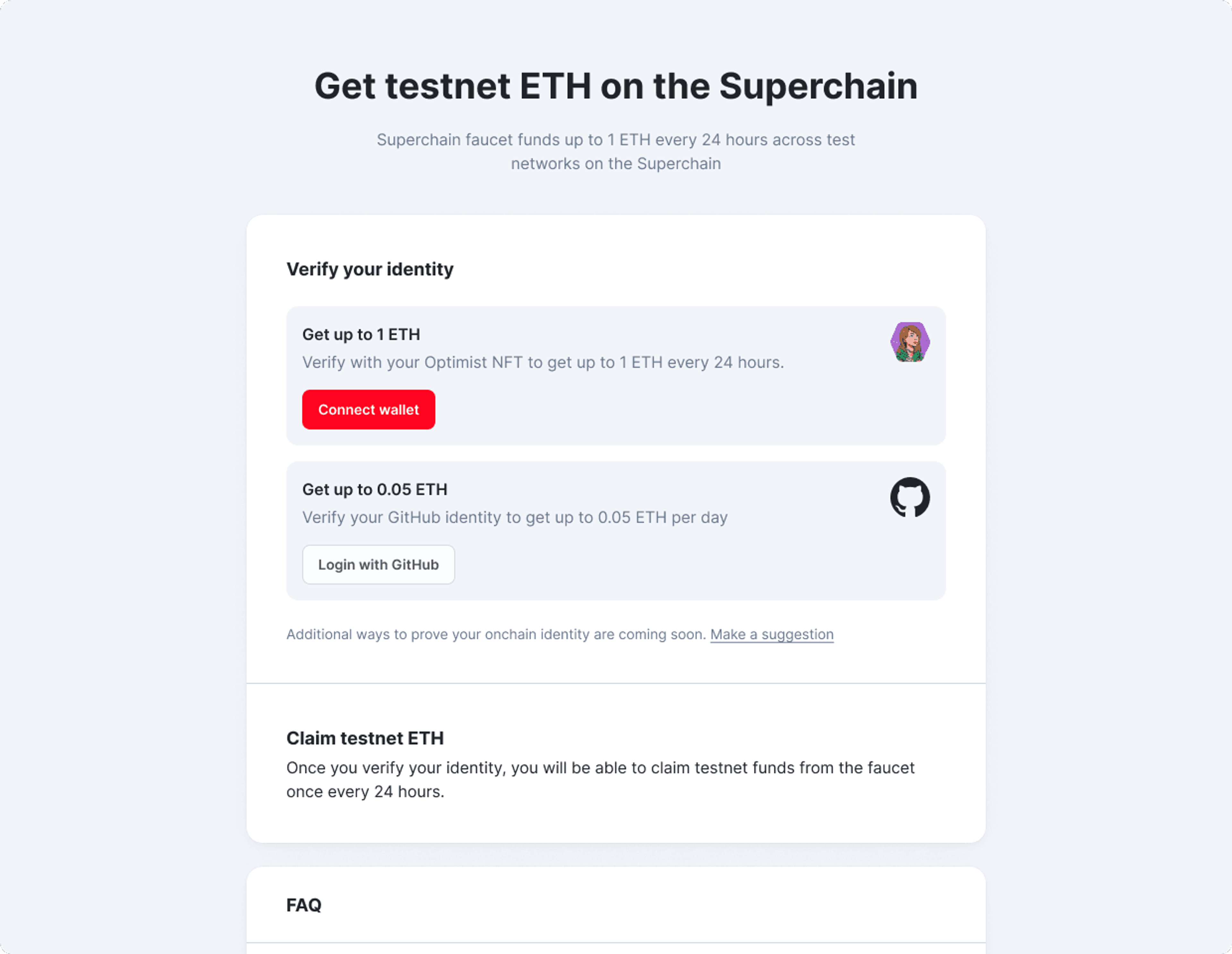 Using onchain reputation data for testnet funds with the Sup