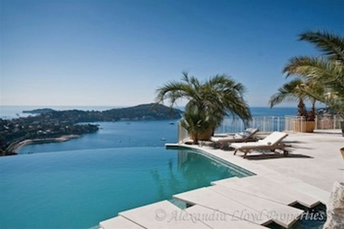 Views overlooking Saint Jean Cap Ferrat from this wonderfully decorated house