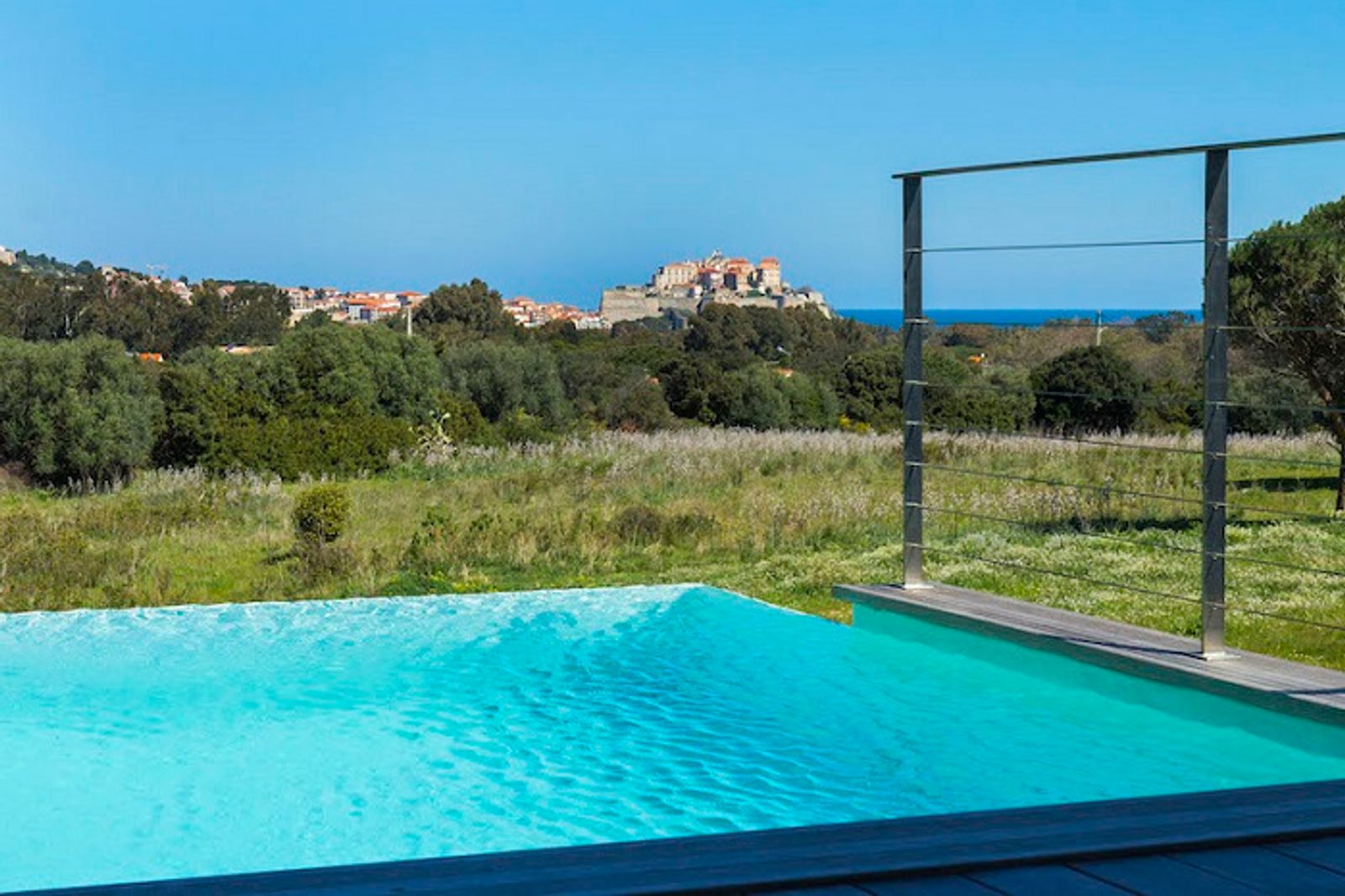 Modern villa built in 2015 overlooking the Citadelle in Calvi, North Corsica