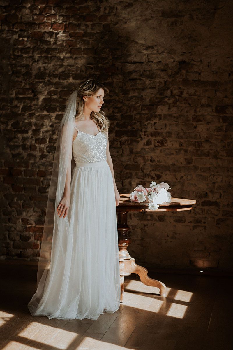 Bodenlanger Tüllrock in Ivory, Aisling noni