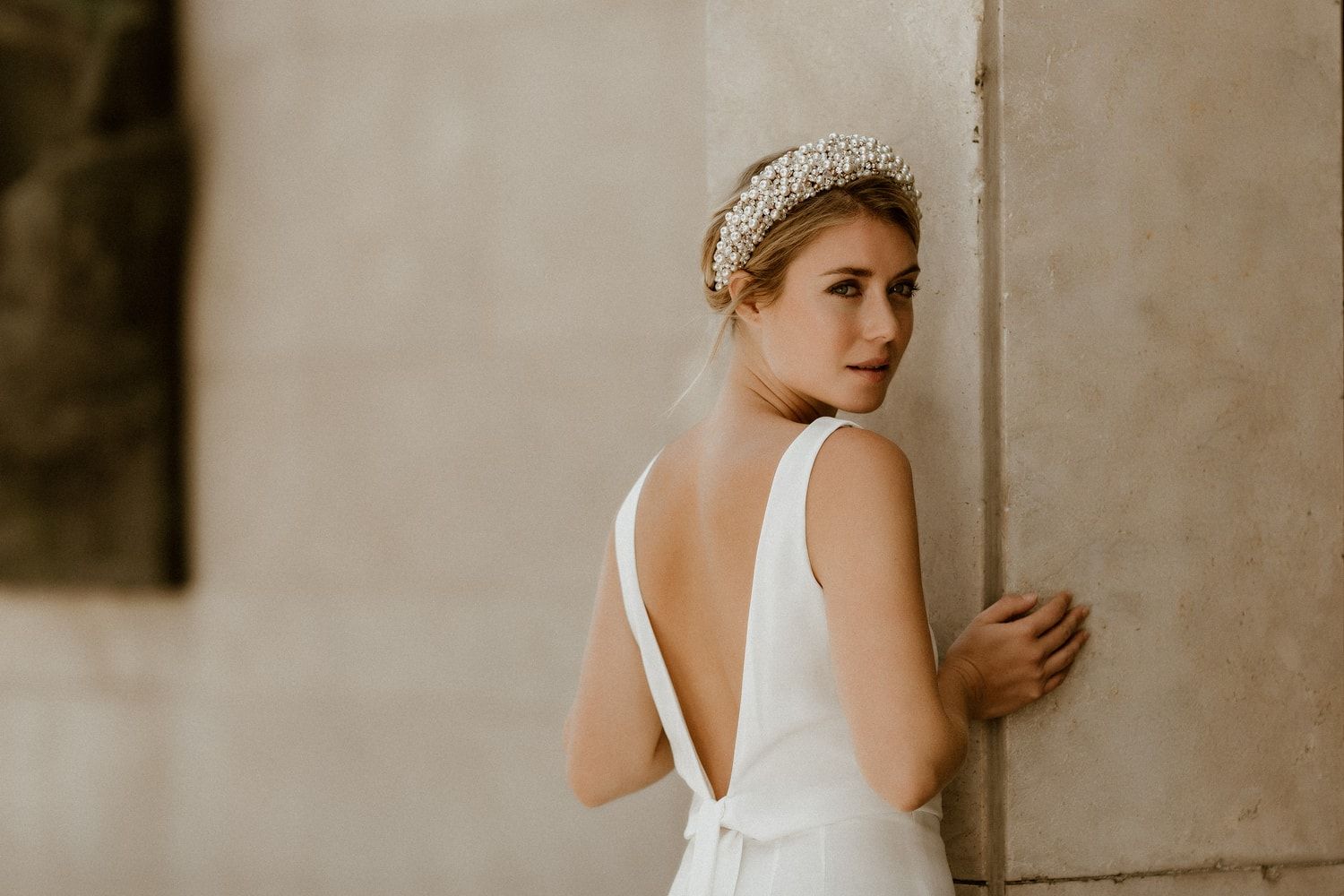 Ärmelloser Braut Jumpsuit mit tiefem Rückenausschnitt, Olivia noni