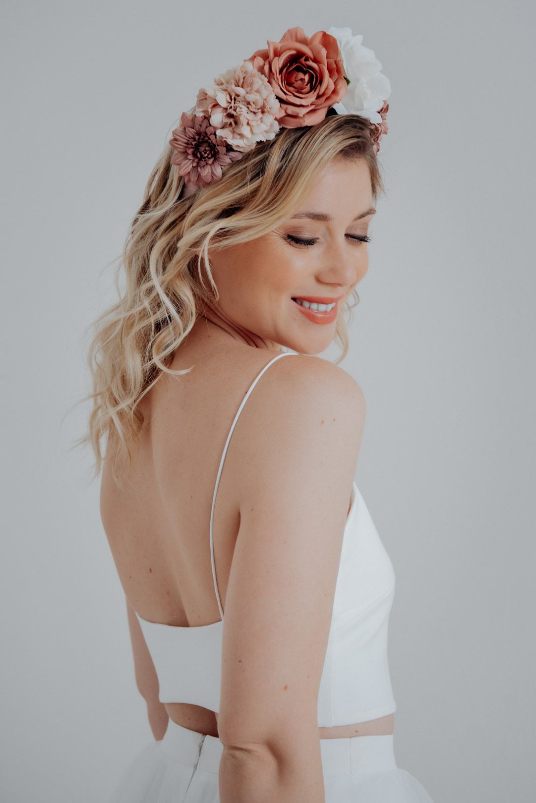 Kurzes Top in Ivory mit Herzausschnitt, Pina noni