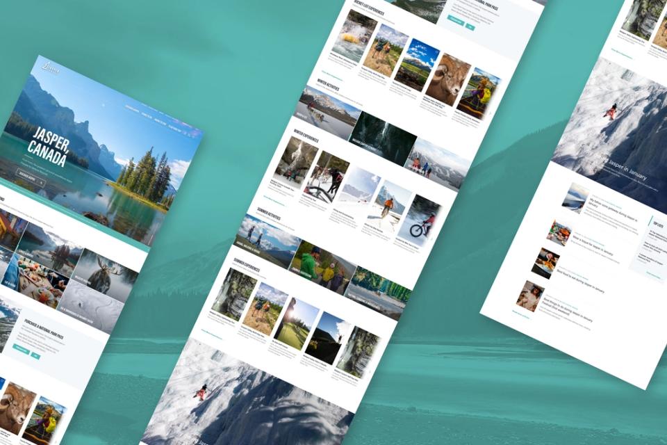 Things to do pages from the Tourism Jasper website