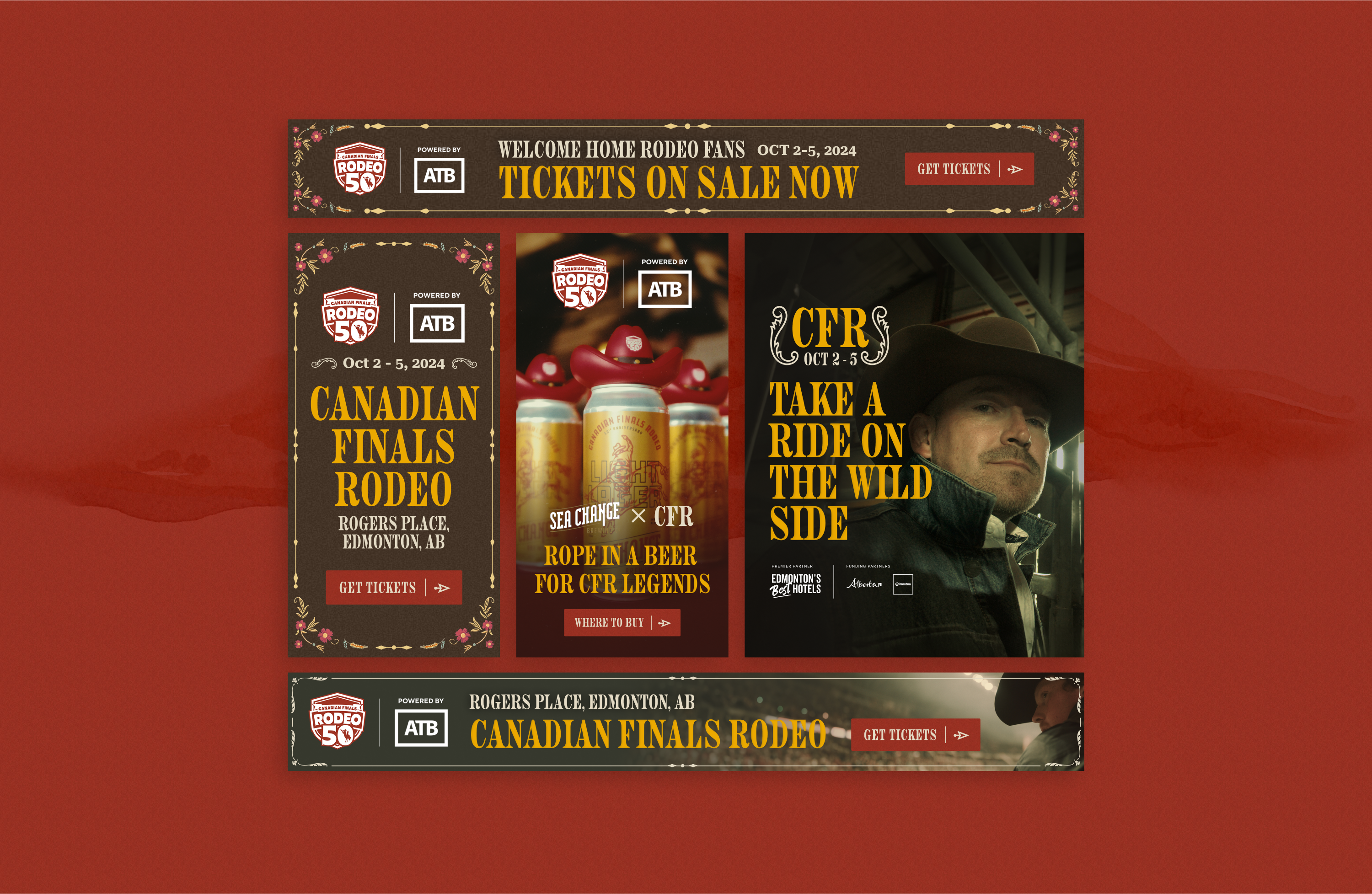 CFR display ads: tickets on sale now, a beer offer and Take a ride on the wild side