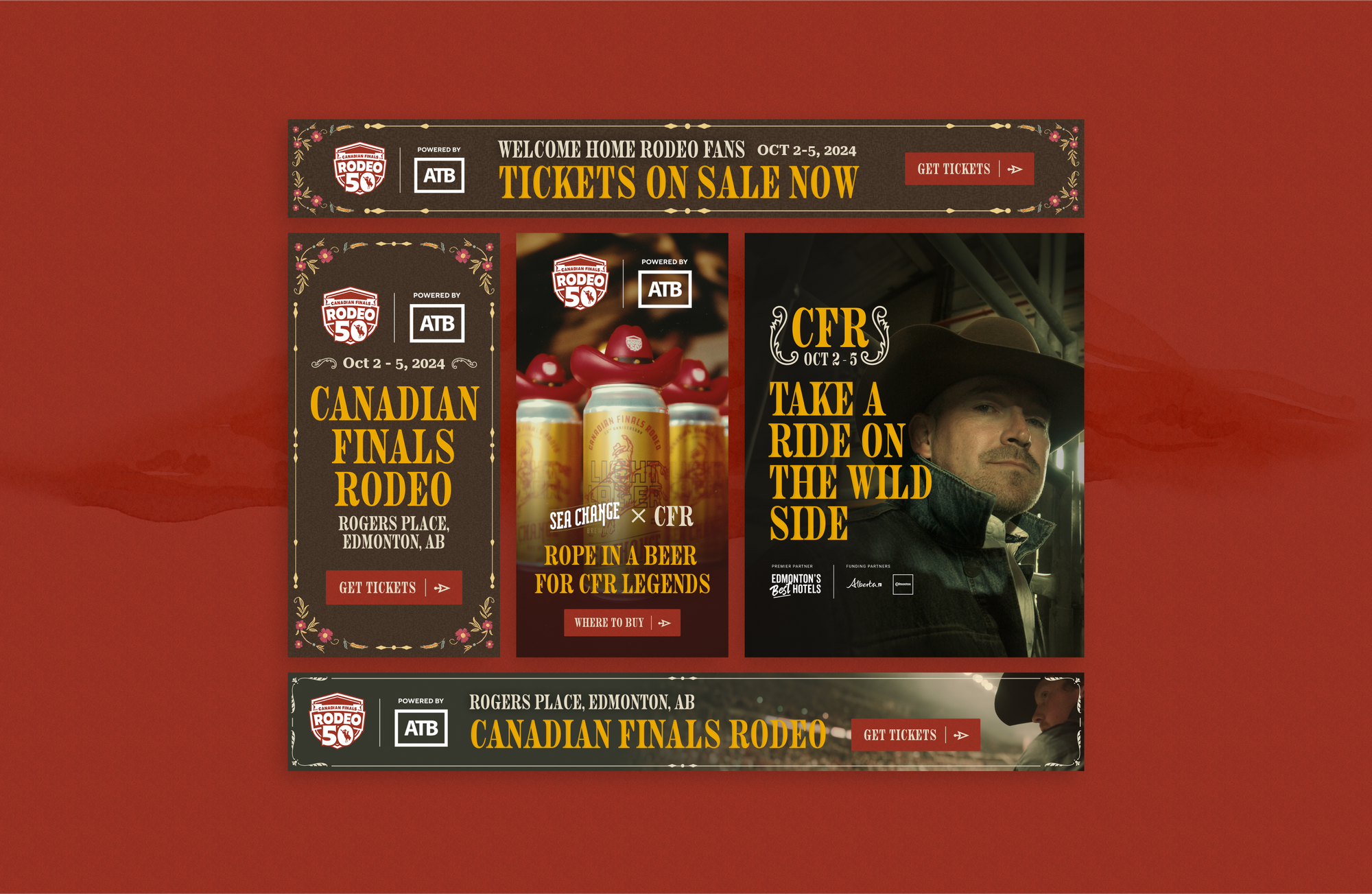 CFR display ads: tickets on sale now, a beer offer and Take a ride on the wild side