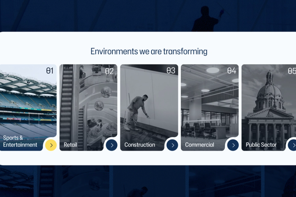 Environments we are transforming: cards for sports, retail, construction, commercial and public sector