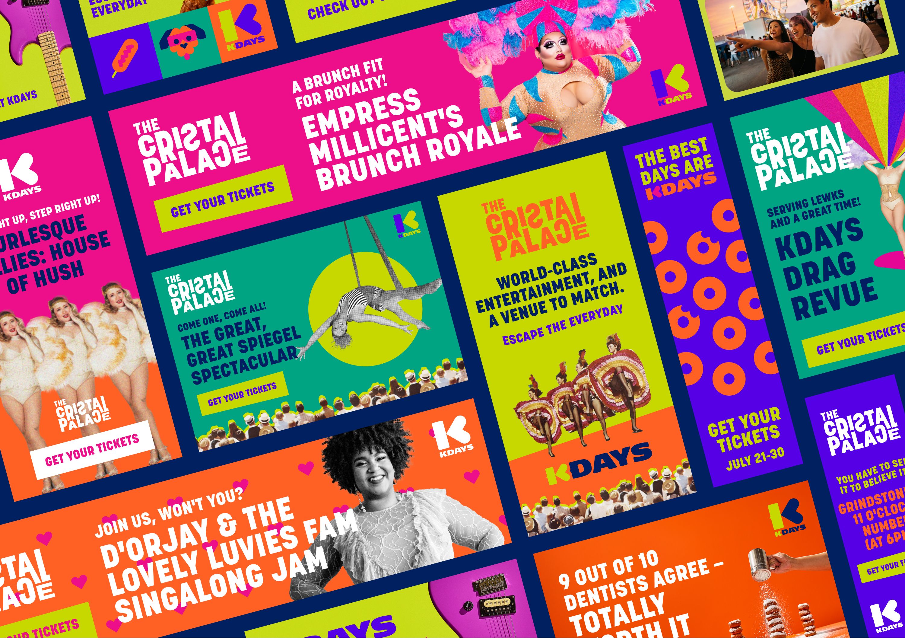 Dozens of K-Days display ads for shows, brunches and concerts
