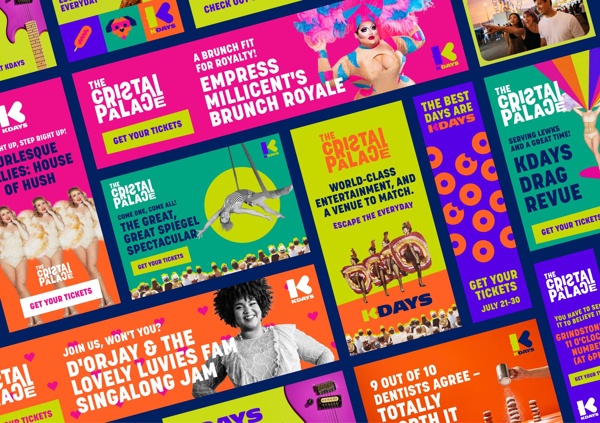 Dozens of K-Days display ads for shows, brunches and concerts