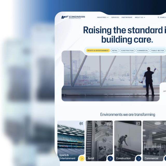 The Scandinavian Building Services homepage: Raising the standard in building care