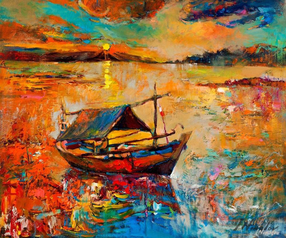 Fishing Boat on the Lake