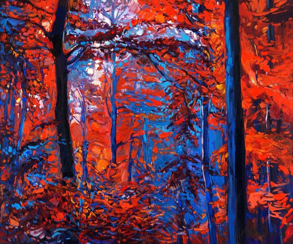 Red Autumn Forest