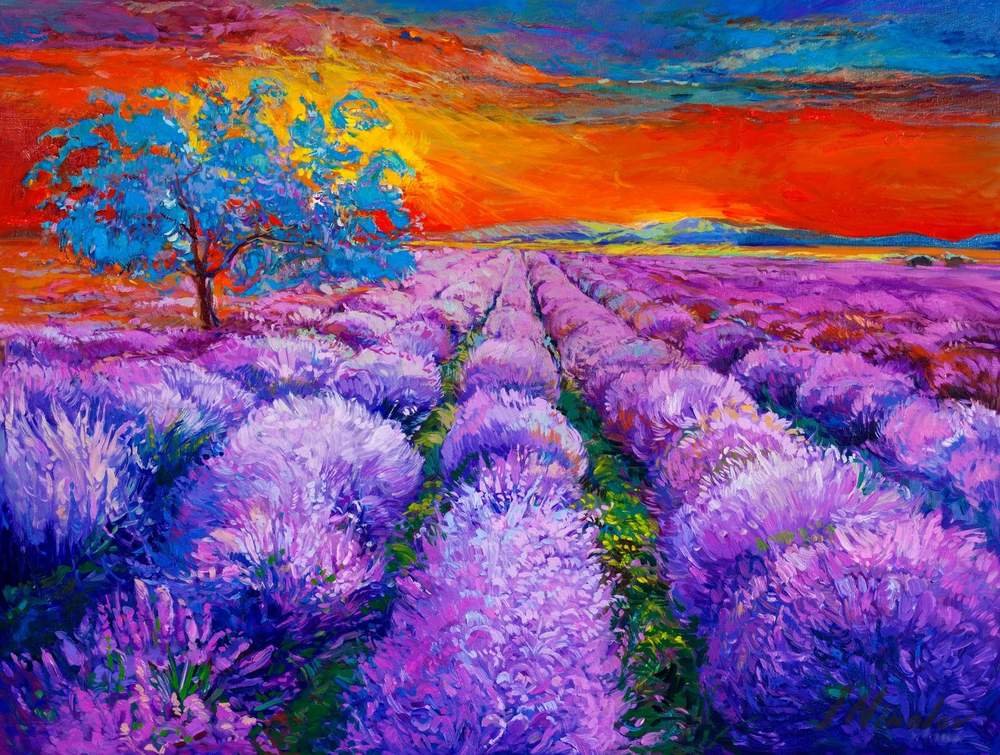 Lavender and Blue Tree