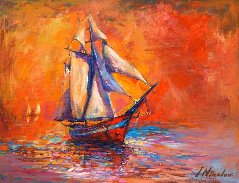 Schooner in Orange