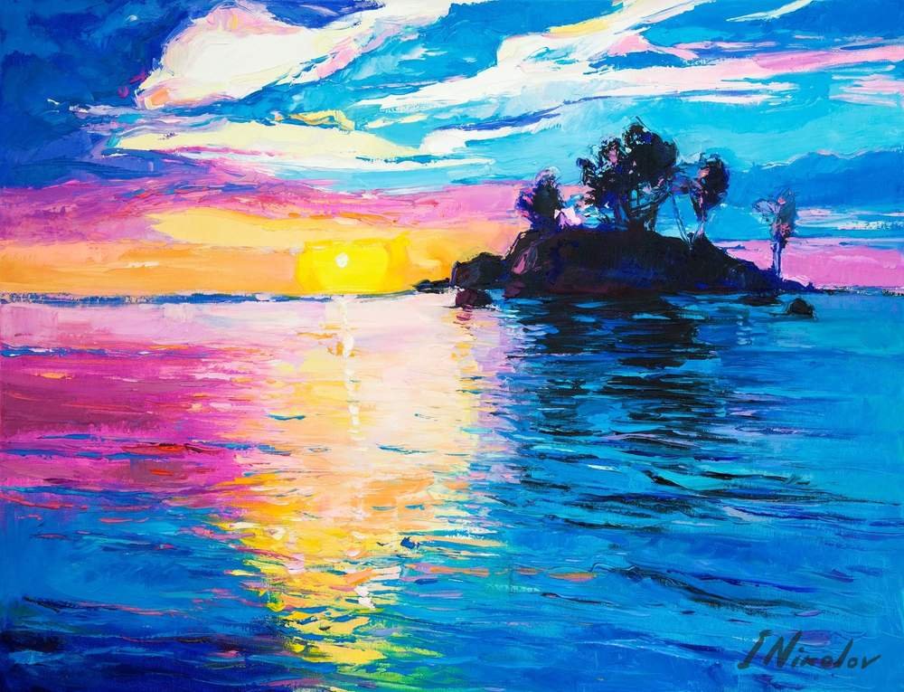 Island at Sunset