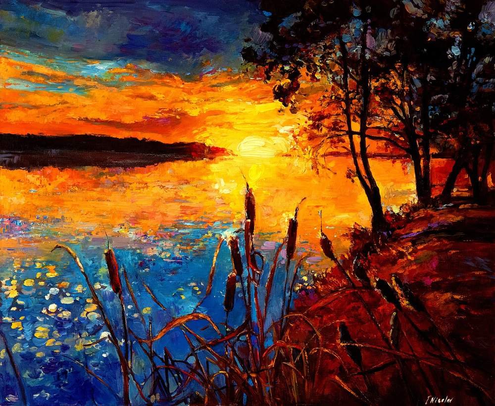 Cattails at Sunset