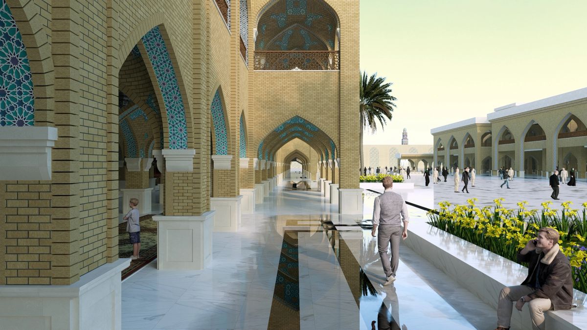مدخل الرواق وممرّ الماء
