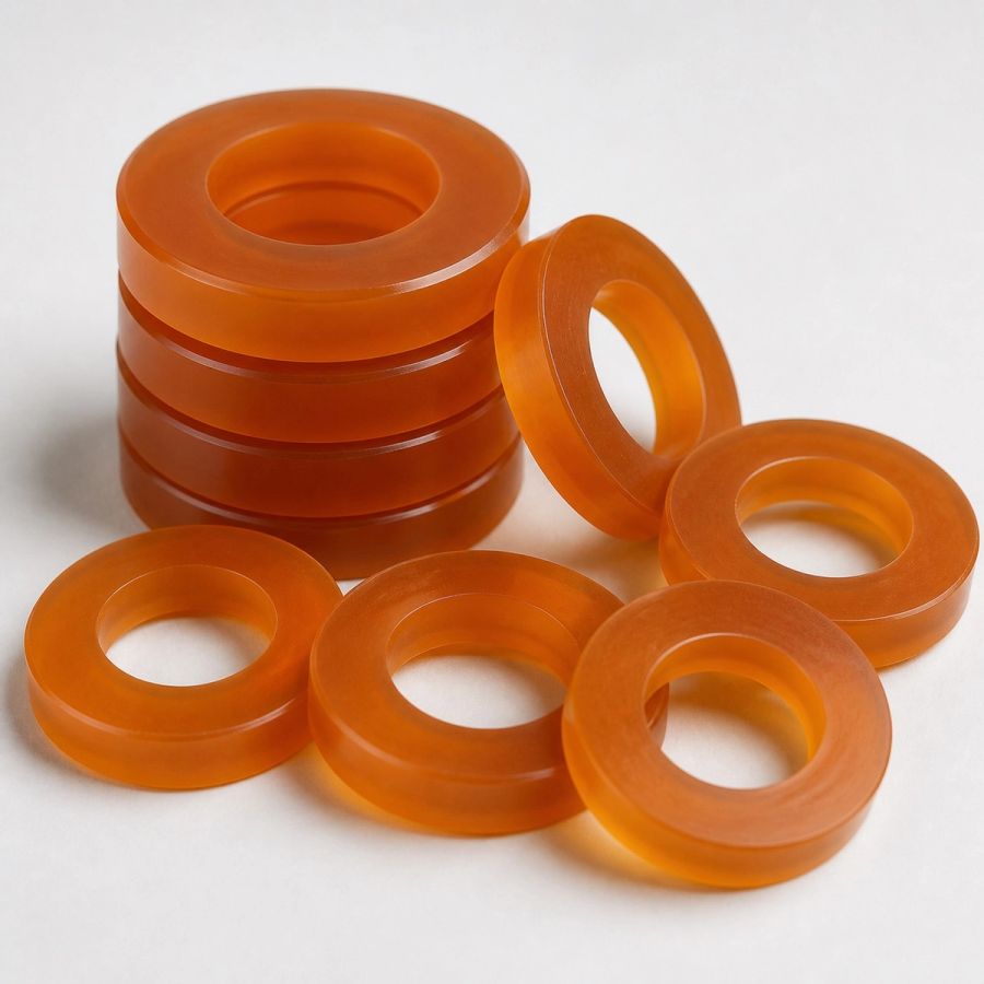 Custom Urethane rubber washers from Cannon Gasket