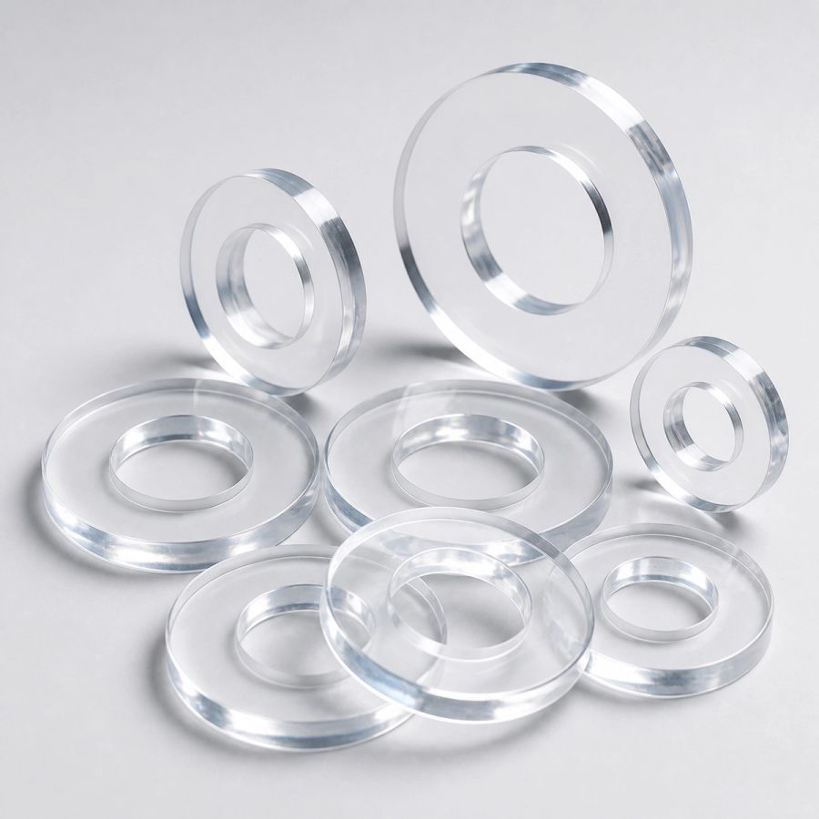 Custom Polycarbonate / Lexan® plastic washers from Cannon Gasket