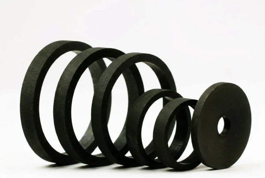 Custom Viton / FKM lathe-cut washers from Cannon Gasket