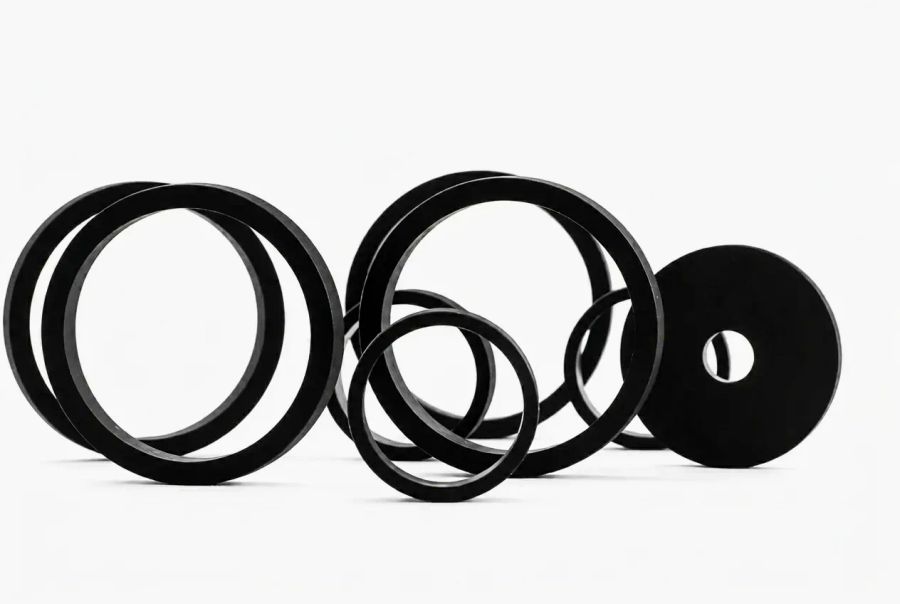 Custom EPDM lathe-cut washers from Cannon Gasket