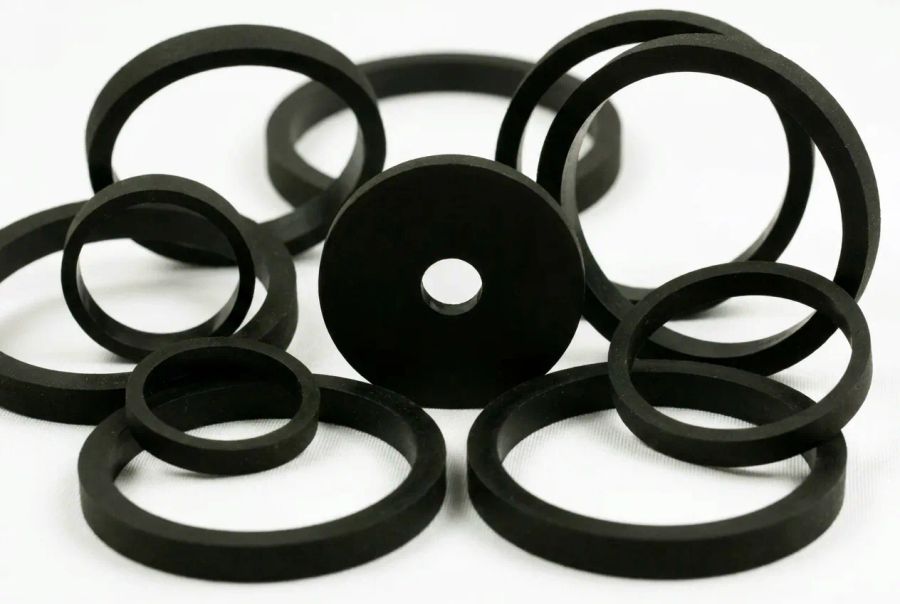 Custom SBR lathe-cut washers from Cannon Gasket