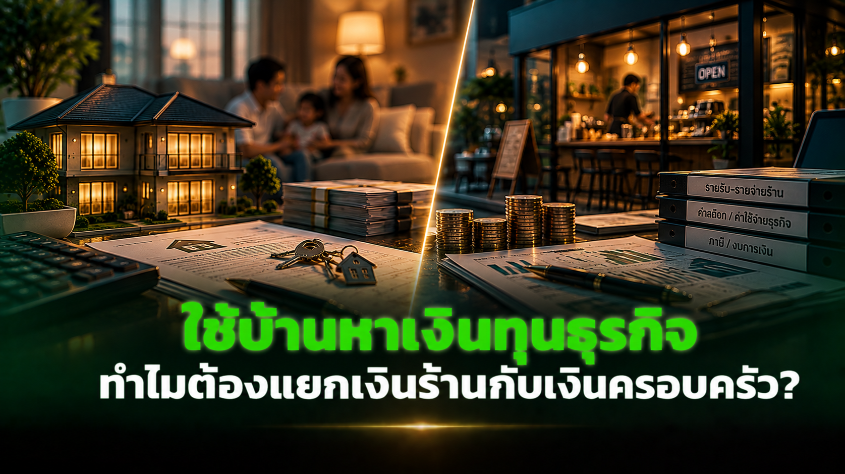 ใช้บ้านหาเงินทุนธุรกิจ ทำไมต้องแยกเงินร้านกับเงินครอบครัว?