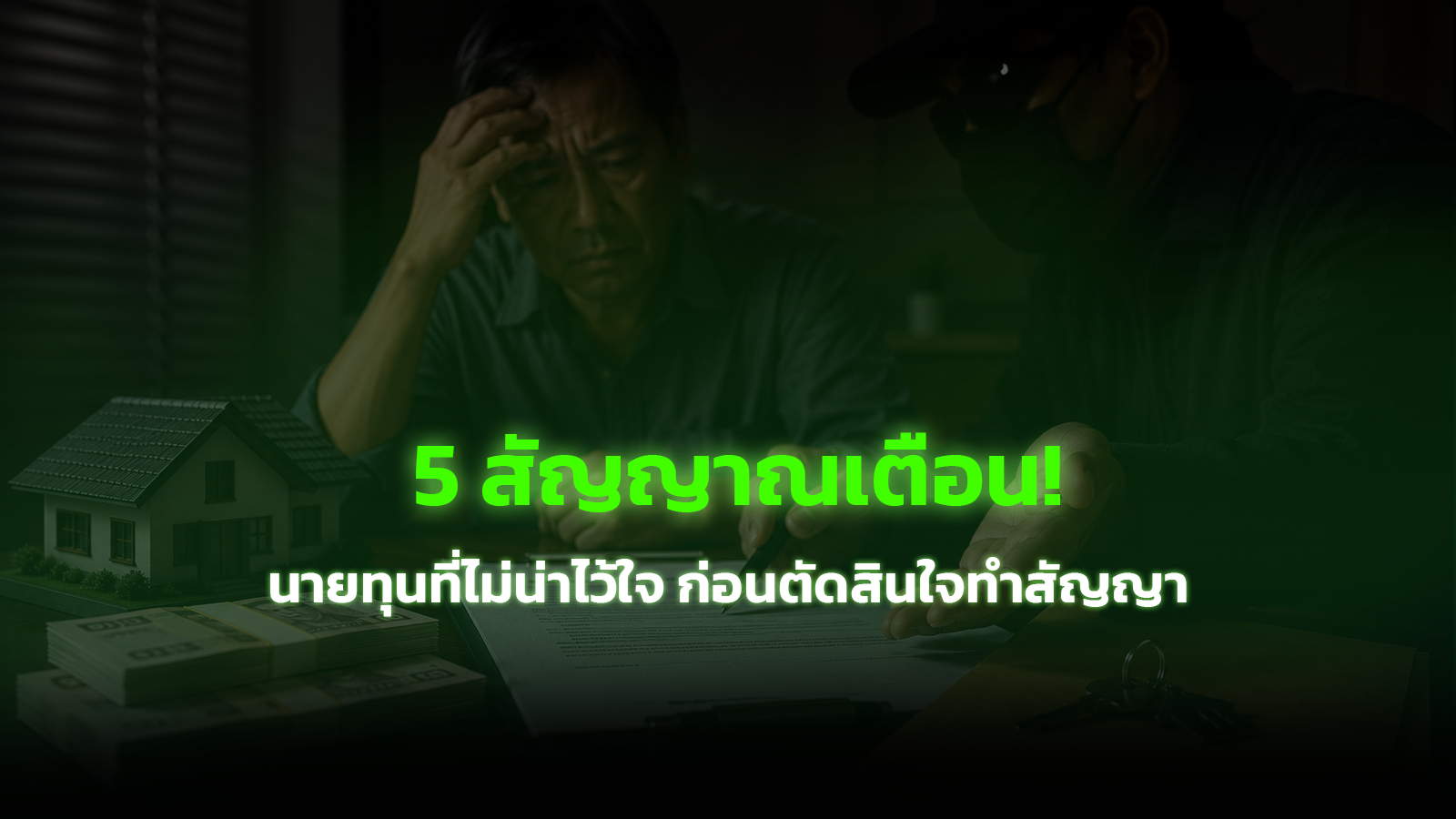 5 สัญญาณเตือนนายทุนขายฝากที่ไม่น่าไว้ใจ ก่อนตัดสินใจทำสัญญา