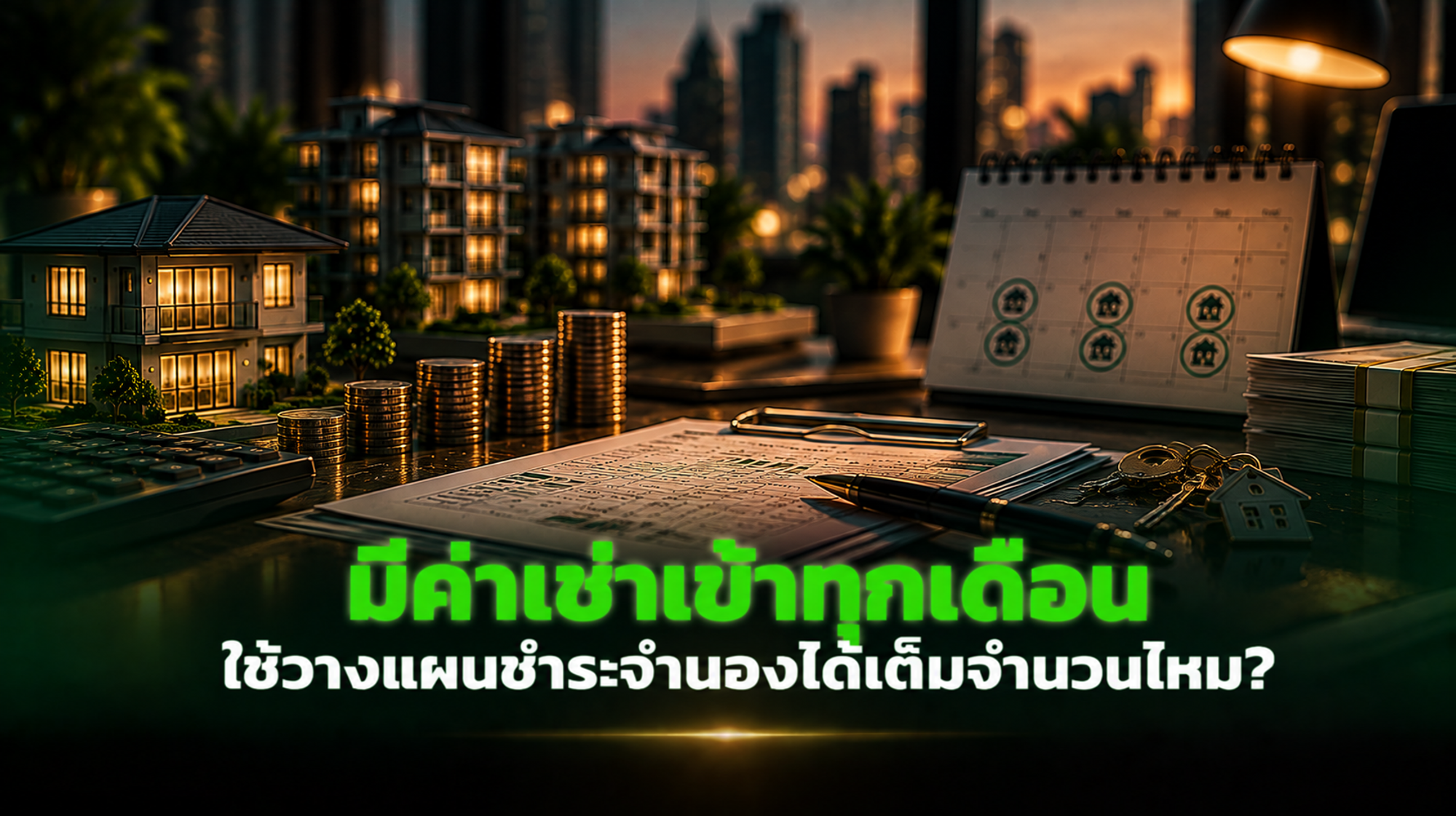 มีค่าเช่าเข้าทุกเดือน ใช้วางแผนชำระจำนองได้เต็มจำนวนไหม?