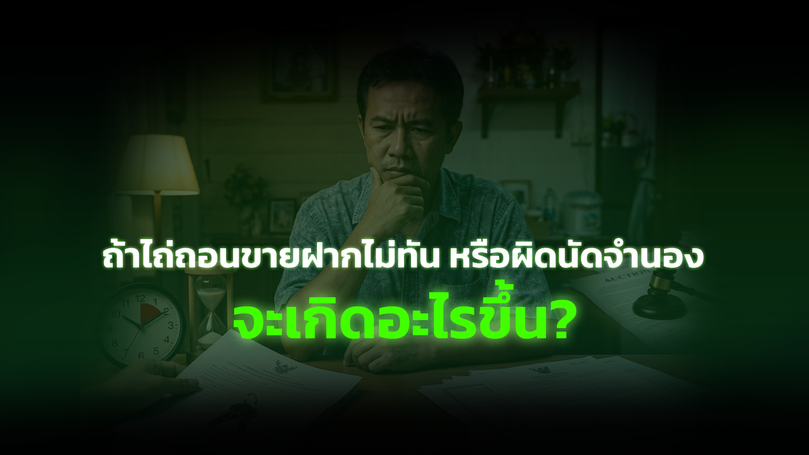 ถ้าไถ่ถอนขายฝากไม่ทัน หรือผิดนัดจำนอง จะเกิดอะไรขึ้น?