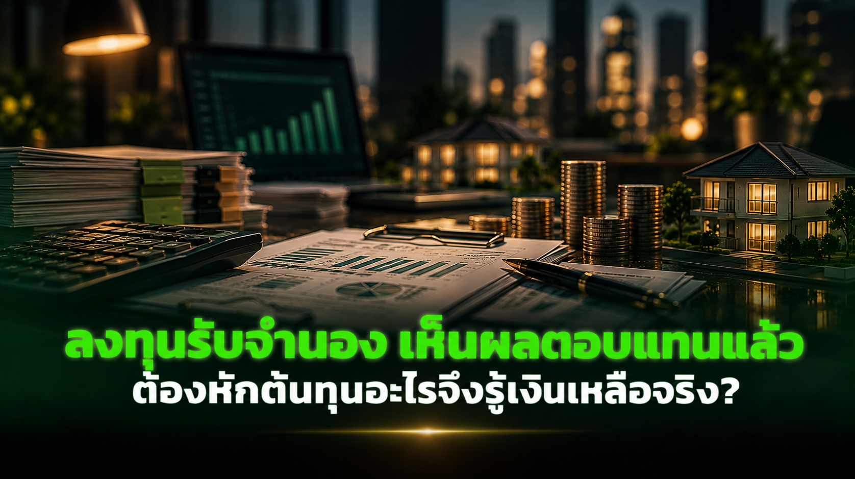 ลงทุนรับจำนอง เห็นผลตอบแทนแล้วต้องหักต้นทุนอะไรจึงรู้เงินเหลือจริง?