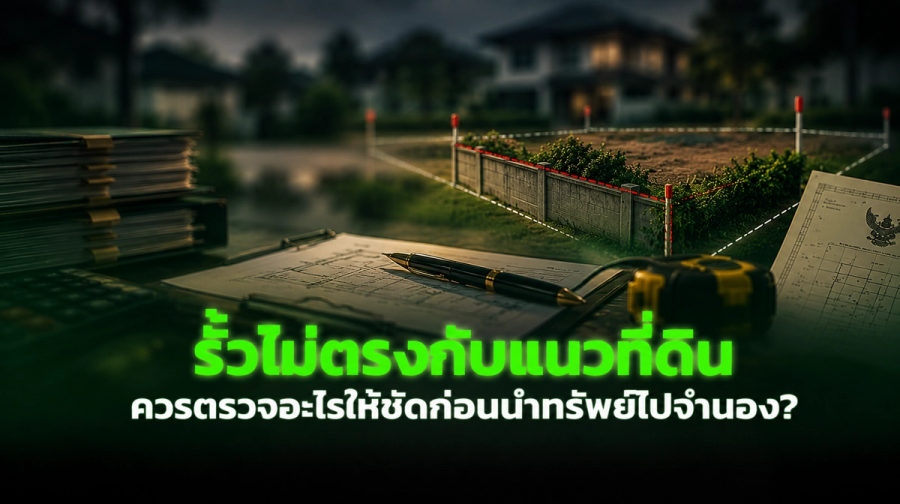 รั้วไม่ตรงกับแนวที่ดิน ควรตรวจอะไรให้ชัดก่อนนำทรัพย์ไปจำนอง?