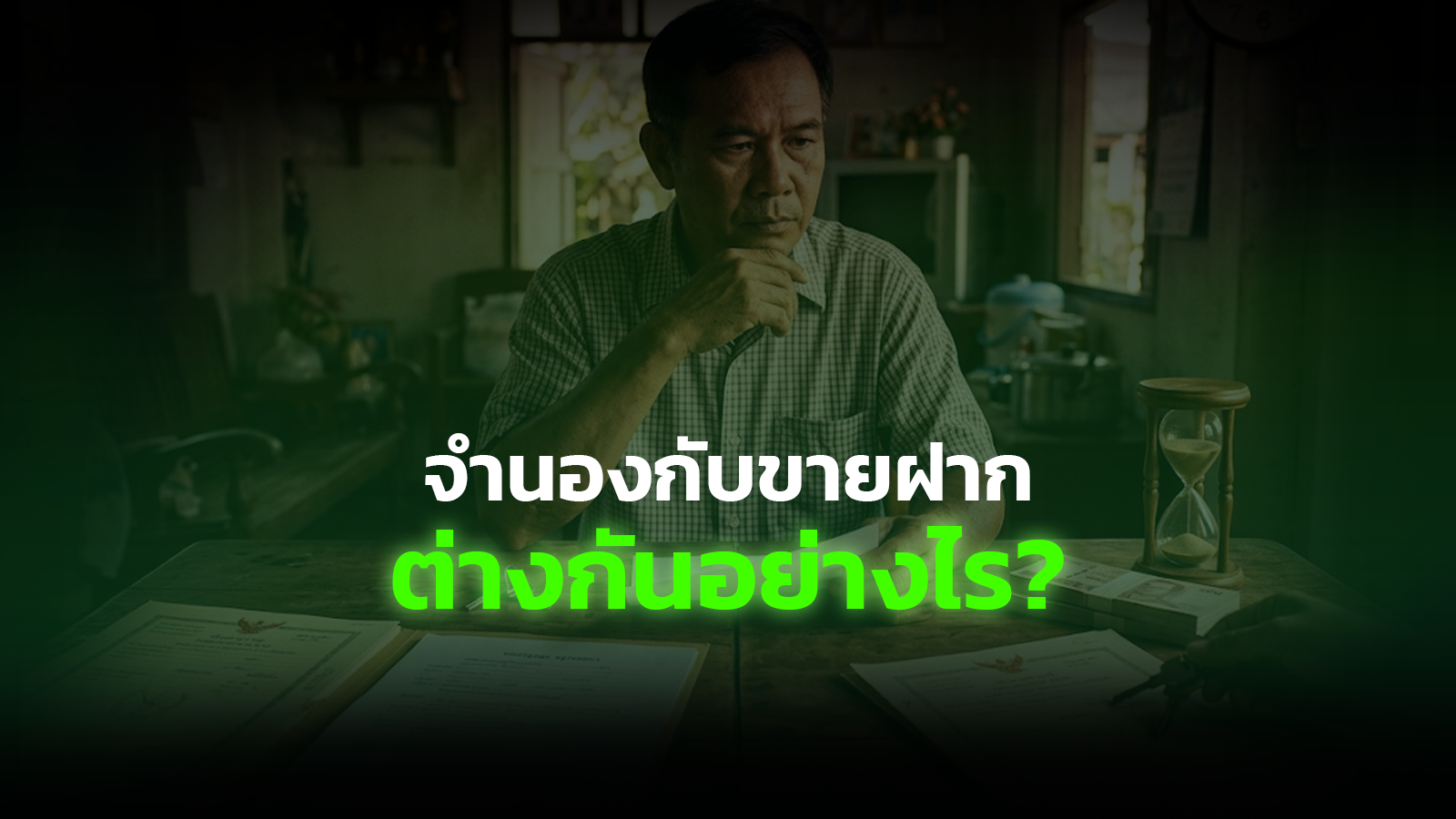 จำนองกับขายฝาก ต่างกันอย่างไร? แบบไหนเหมาะกับเคสคุณที่สุด