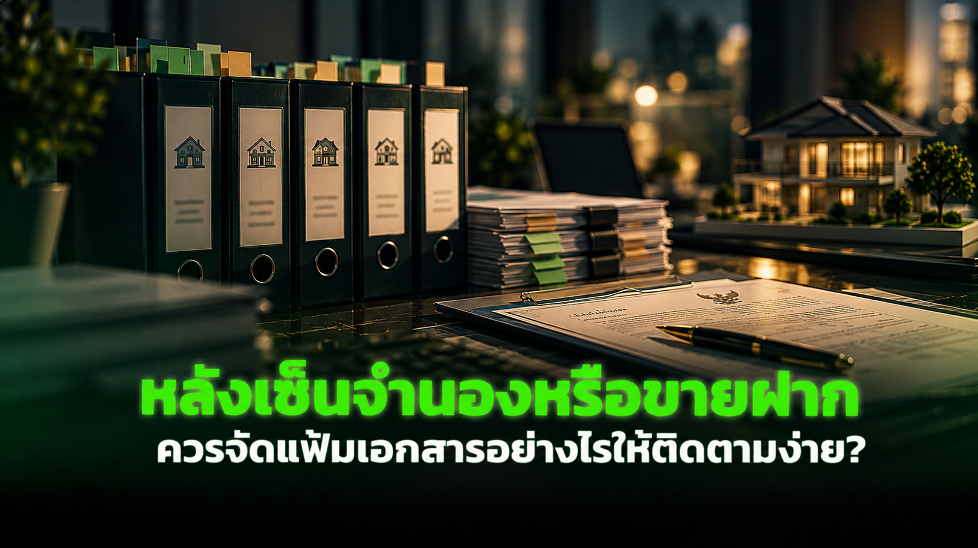 หลังเซ็นจำนองหรือขายฝาก ควรจัดแฟ้มเอกสารอย่างไรให้ติดตามง่าย?