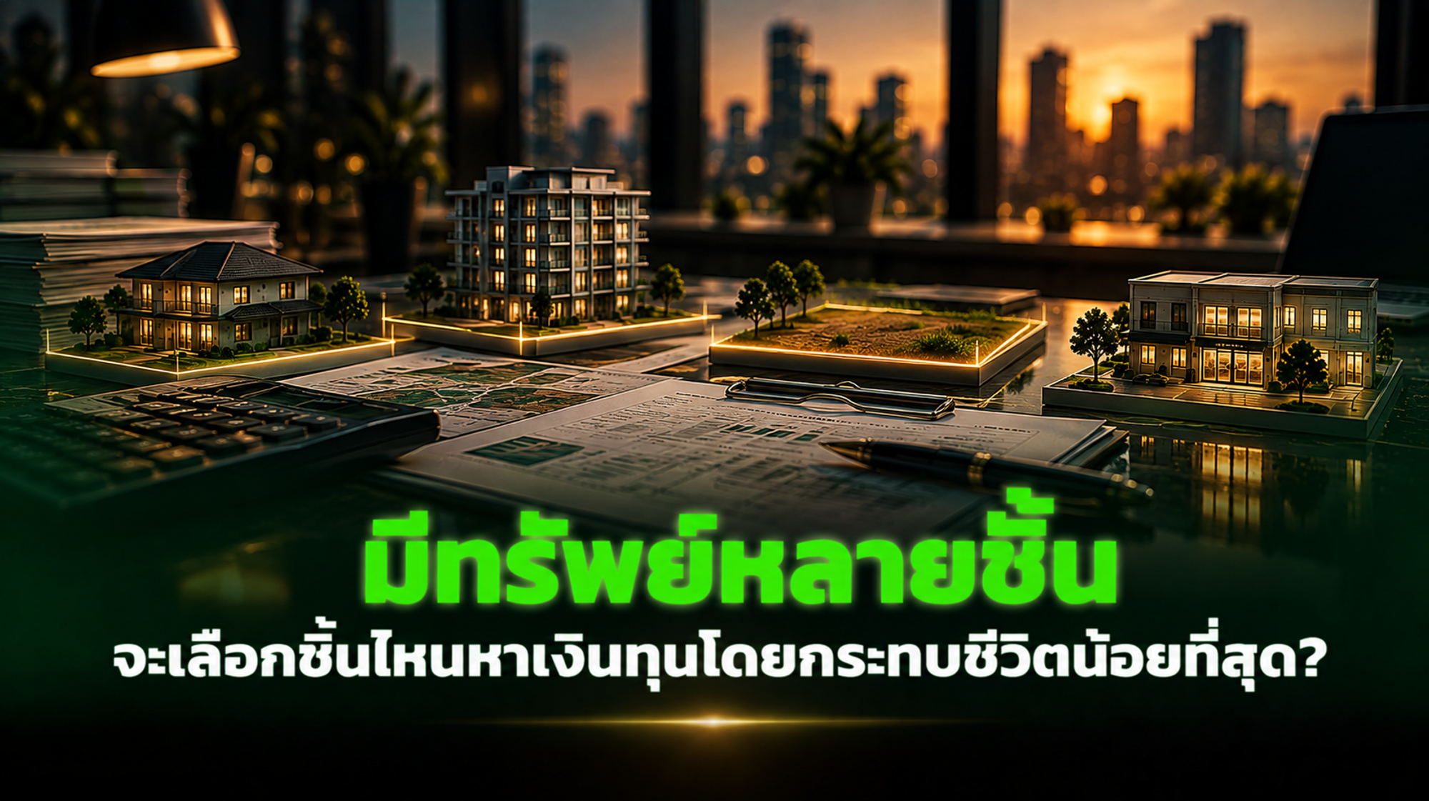 มีทรัพย์หลายชิ้น จะเลือกชิ้นไหนหาเงินทุนโดยกระทบชีวิตน้อยที่สุด?