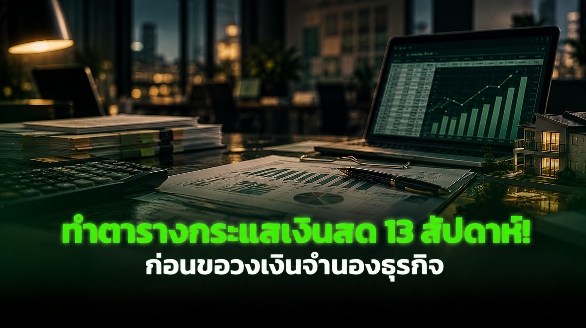 ทำตารางกระแสเงินสด 13 สัปดาห์! ก่อนขอวงเงินจำนองธุรกิจ