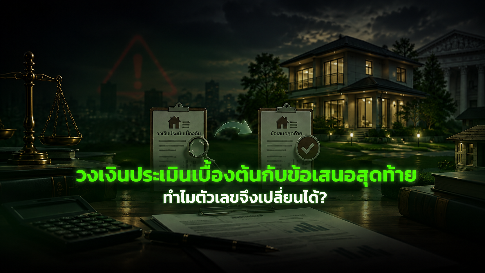 วงเงินประเมินเบื้องต้นกับข้อเสนอสุดท้าย ทำไมตัวเลขจึงเปลี่ยนได้?