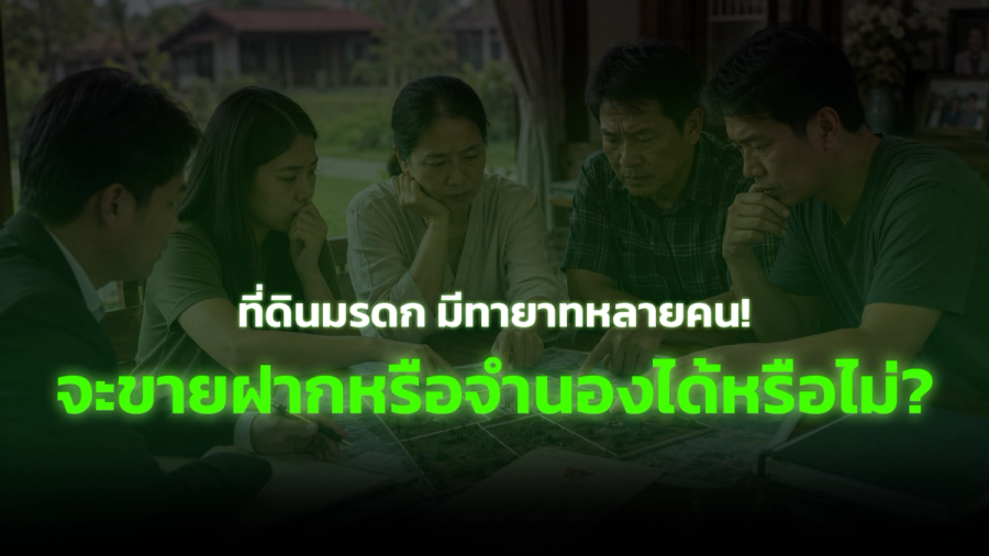 ที่ดินมรดกมีทายาทหลายคน จะขายฝากหรือจำนองได้หรือไม่