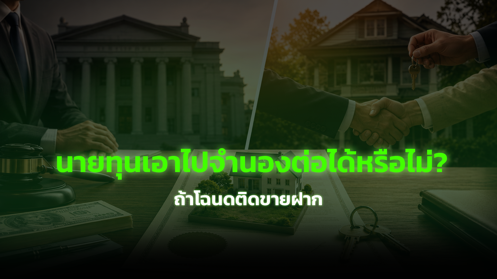 โฉนดติดขายฝาก นายทุนเอาไปจำนองต่อได้หรือไม่?