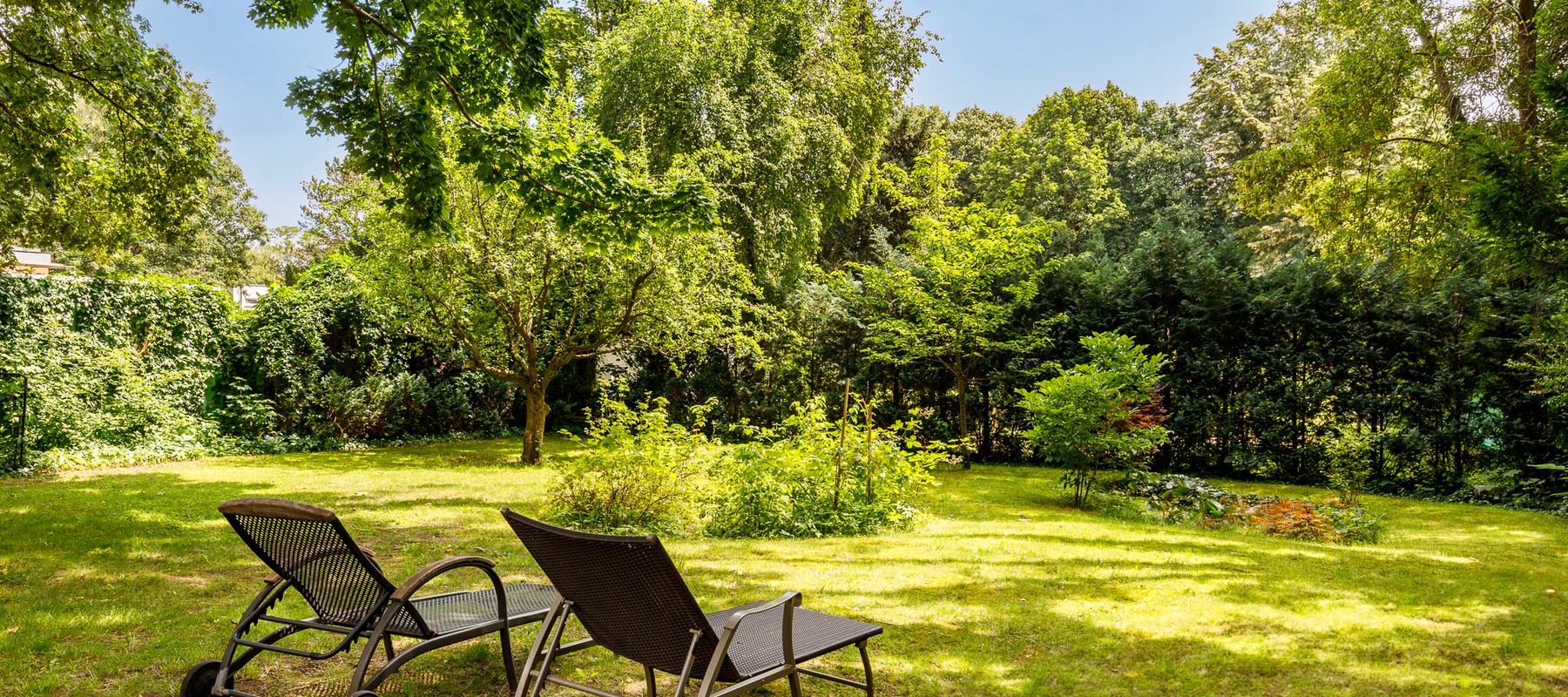 Ruhiger Gemeinschaftsgarten mit gepflegter Grünanlage Ruhiger Gemeinschaftsgarten mit gepflegter Grünanlage