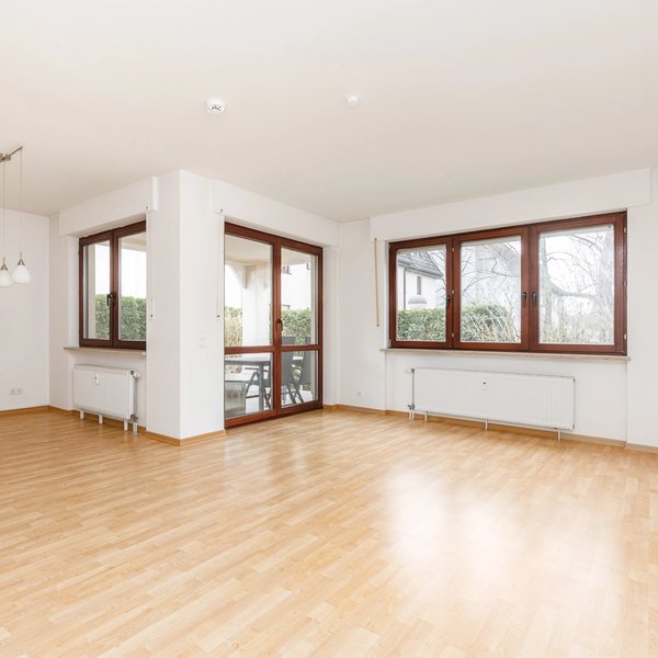 Living room parquet windows radiator