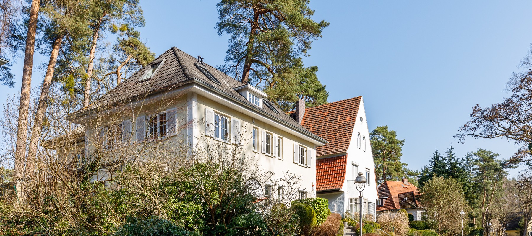 Detached house on a quiet residential street Detached house on a quiet residential street
