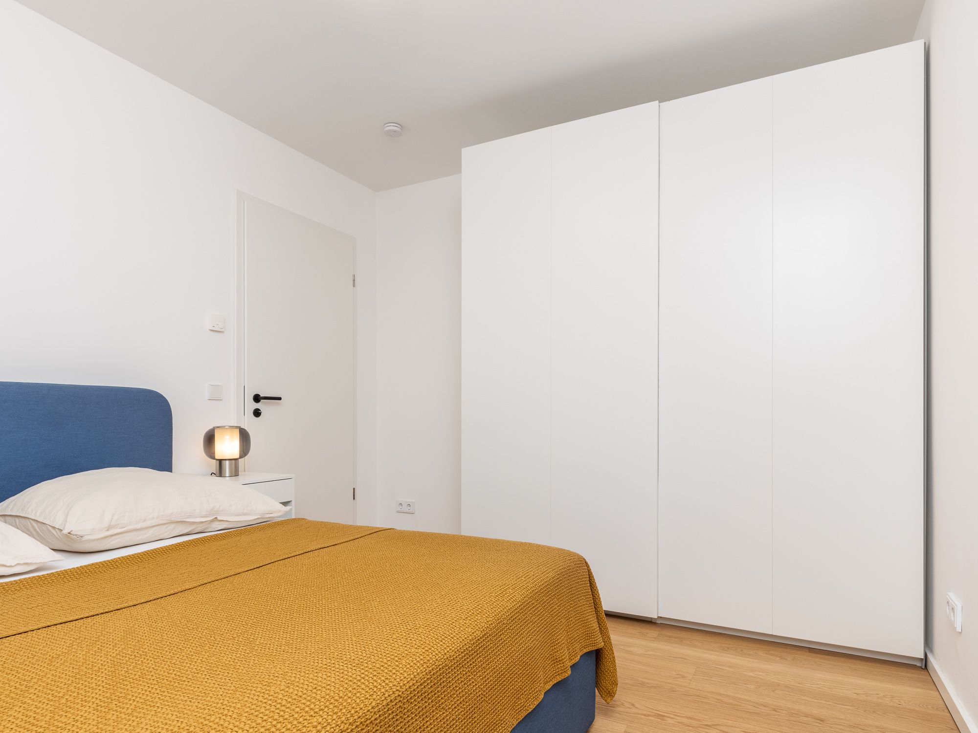 Bedroom with large wardrobe 