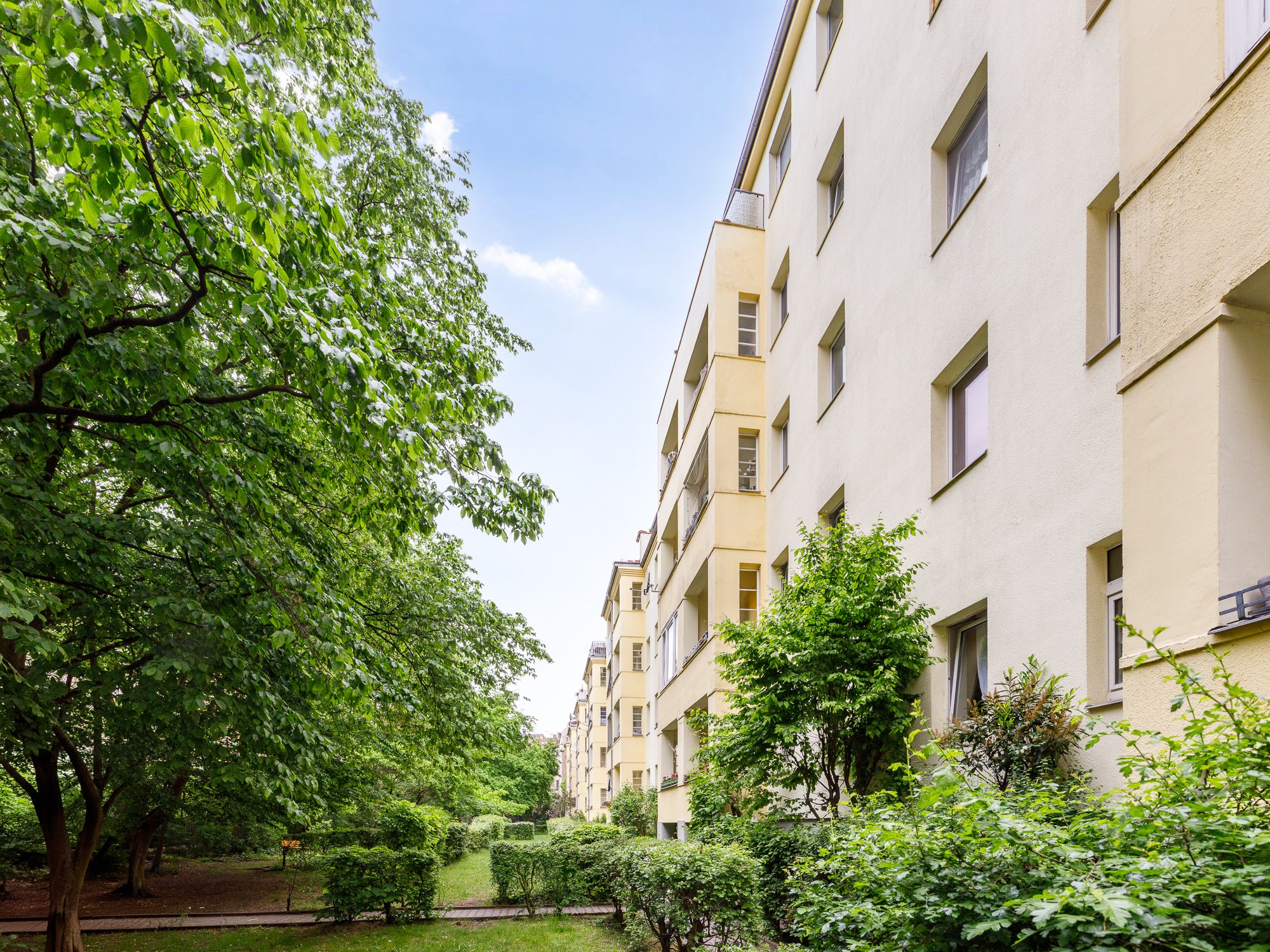 Multi-family residence with well-maintained common areas