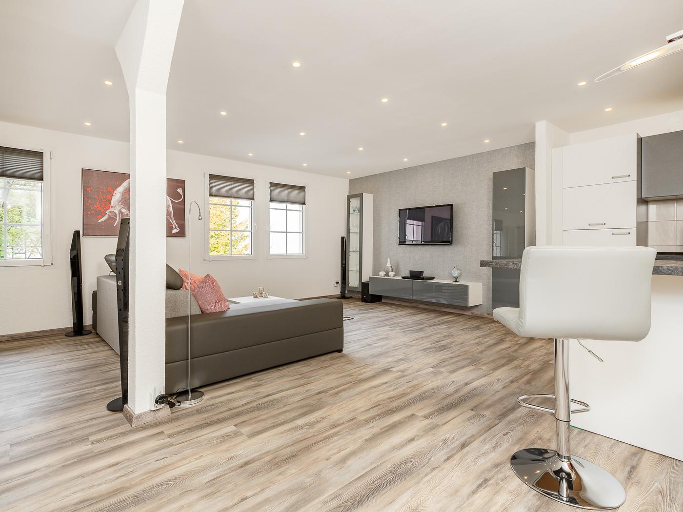 Arbeitsbereich im Obergeschoss der Remise Arbeitsbereich im Obergeschoss der Remise