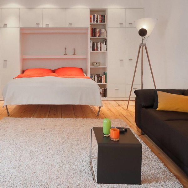 Schlafbereich Einbauschrank Bett Nische