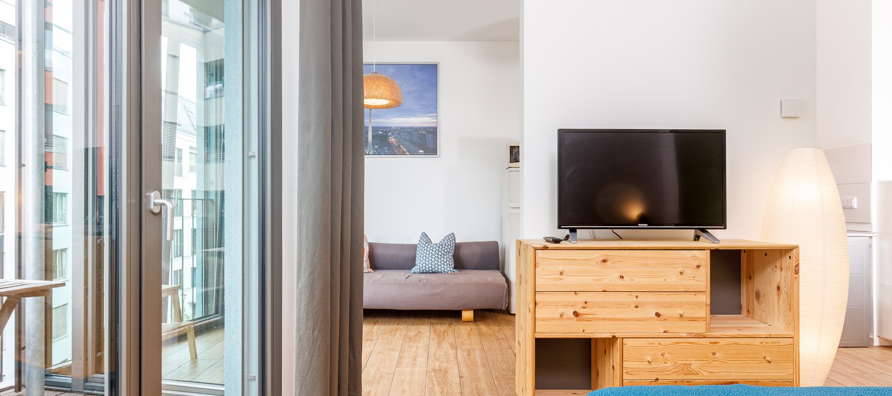 Schlafbereich mit Balkon-Zugang Schlafbereich mit Balkon-Zugang